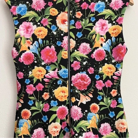 Beige By ECI Black Floral Scuba Lined Sheath Dress - Picture 11 of 16